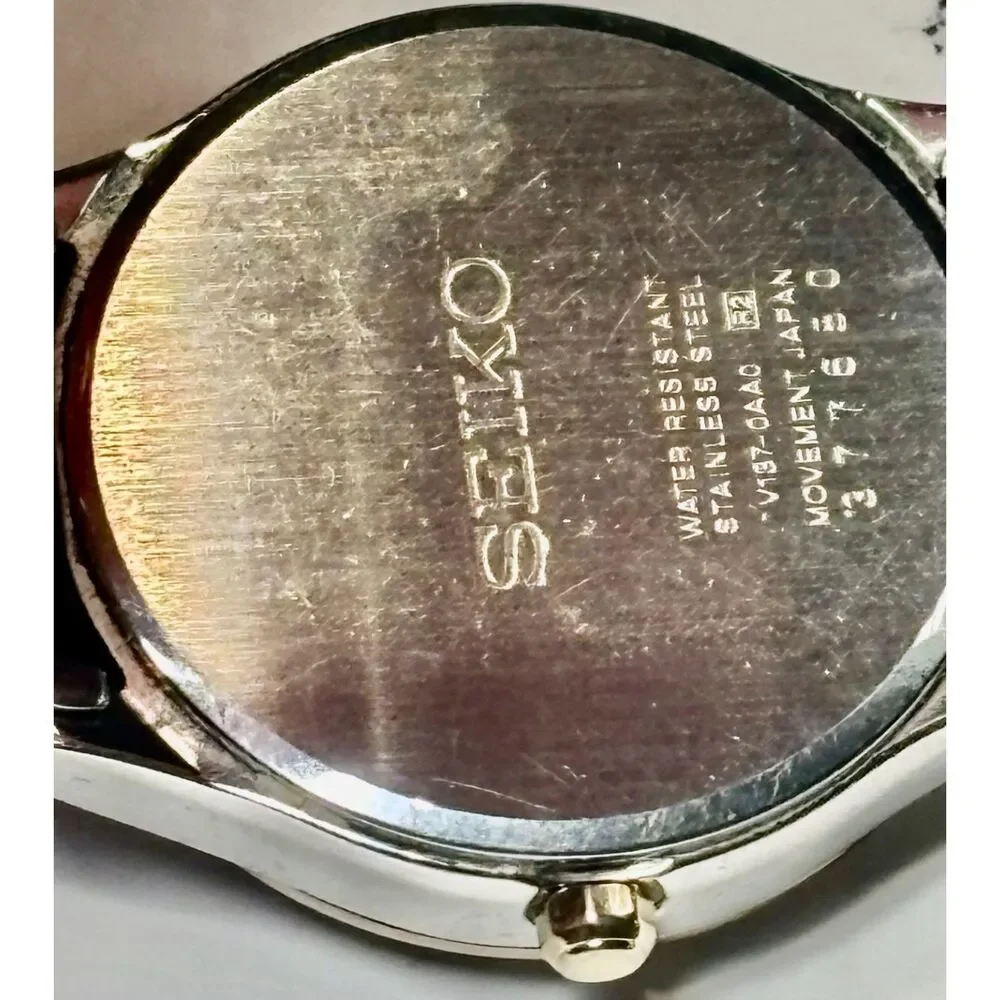 Seiko SUT126 Solar Two-Tone Crystal Bezel Dress Watch